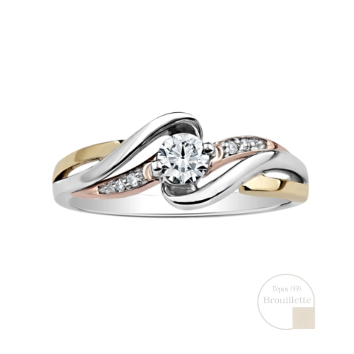 Bague de mariage pour femme en or 10K avec diamants 0.25 carat (AM213)