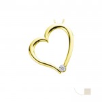 Pendentif pour femme en or blanc 10K avec diamant 0.03 carat (AM126W)