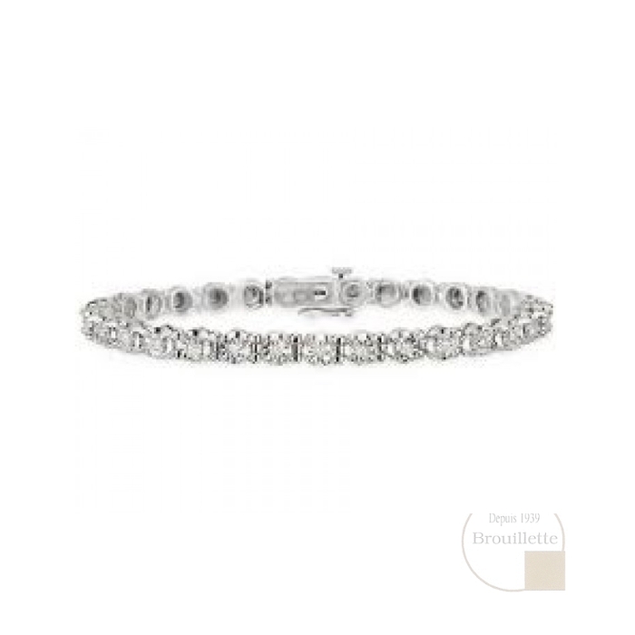 Bracelet pour femme en or blanc 10K avec diamants 1.00 carat (DX369W100)