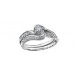 Bague de mariage pour femme en or 10K avec diamants 0.20 carat (AM231W20)