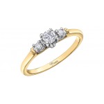 Bague pour femme en or blanc 10K avec un diamant 0.250 carat (AM497YW25)