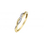 Jonc pour femme en or jaune 10K avec diamants 0.10 carats (DD7880Y)