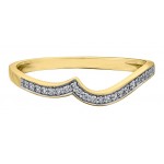 Bague de mariage en or jaune 10K avec diamants 0.17 carat (DX676Y)
