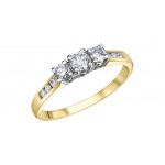 Bague de mariage en or jaune 14K avec diamants 0.50 carats (DX154/50)