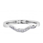 Bague de mariage pour femme en or blanc 10K avec diamants 0.30 carat (AM341W30)